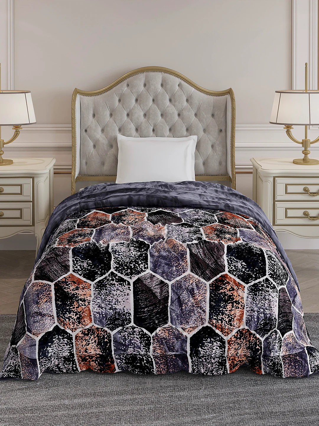 Printed Single Bed 300 GSM Comforter for Mild Winter (Dixie), Weight 725 gm - Image 2