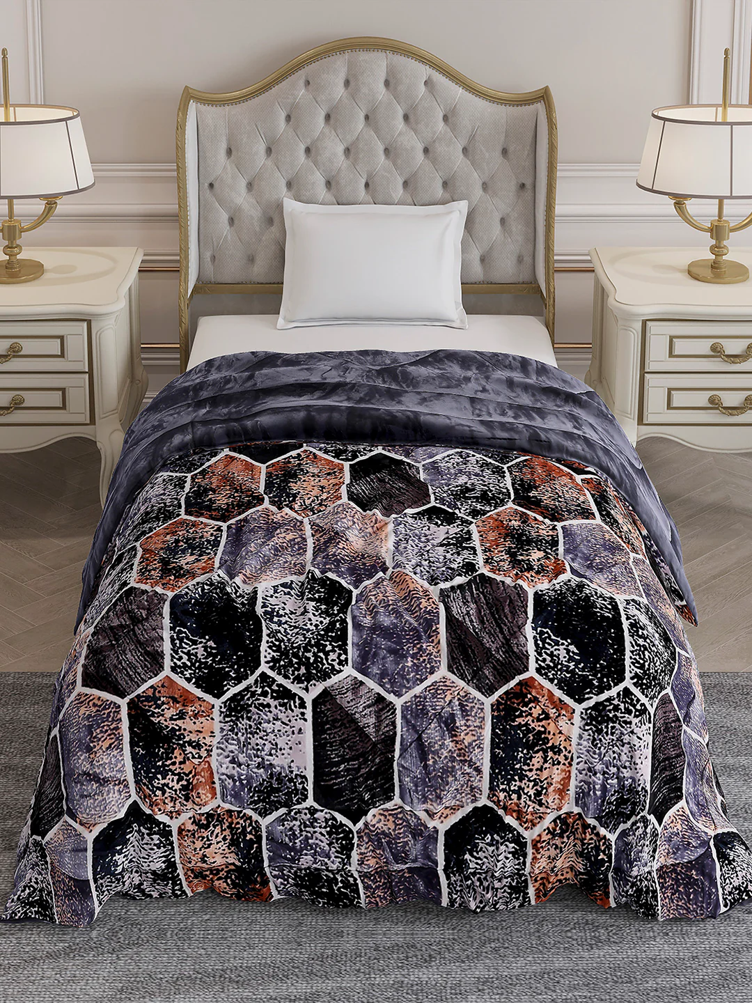 Printed Single Bed 300 GSM Comforter for Mild Winter (Dixie), Weight 725 gm - Image 3