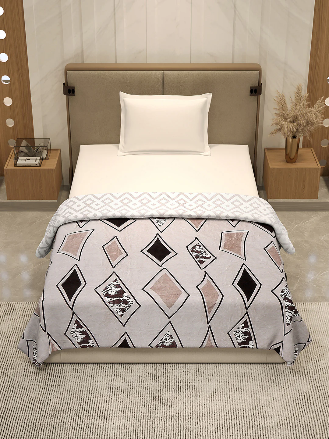 Printed Single Bed 350 GSM Blanket for AC Room - (Paramount) - Image 2