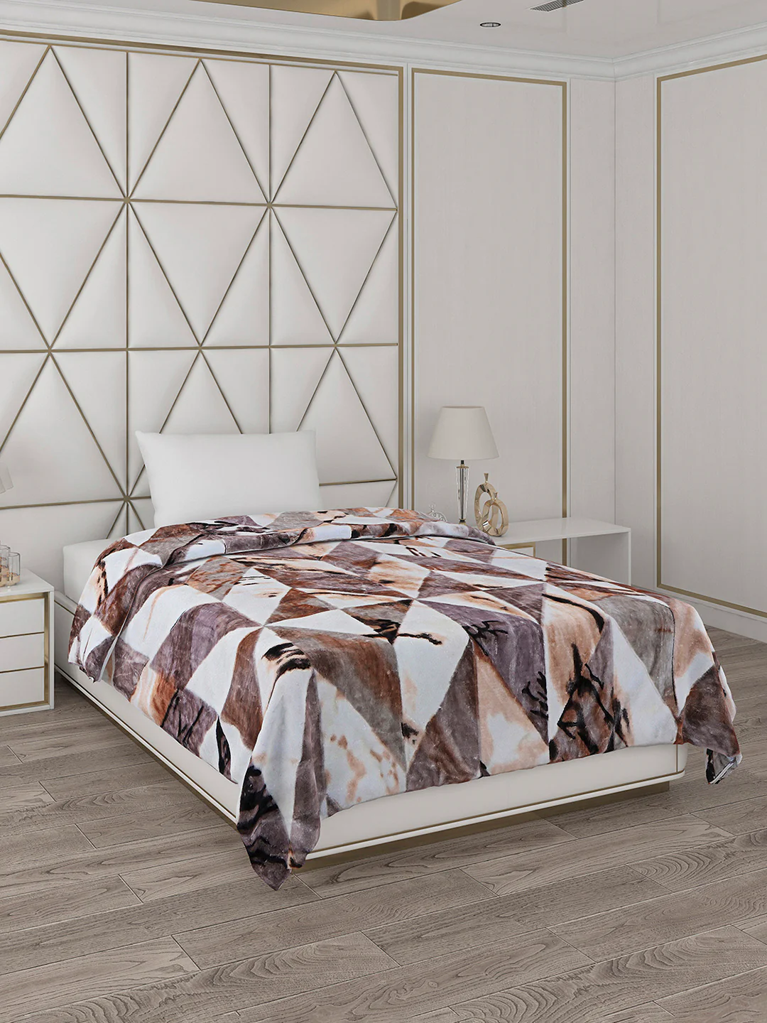 Printed Single Bed 596 GSM Blanket Everest 2 Ply (Weight 2.1 kg) - Image 2