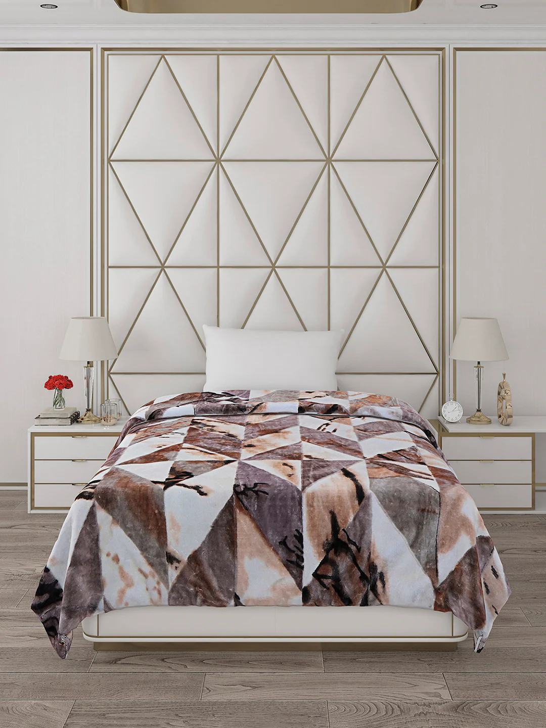 Printed Single Bed 596 GSM Blanket Everest 2 Ply (Weight 2.1 kg) - Image 3