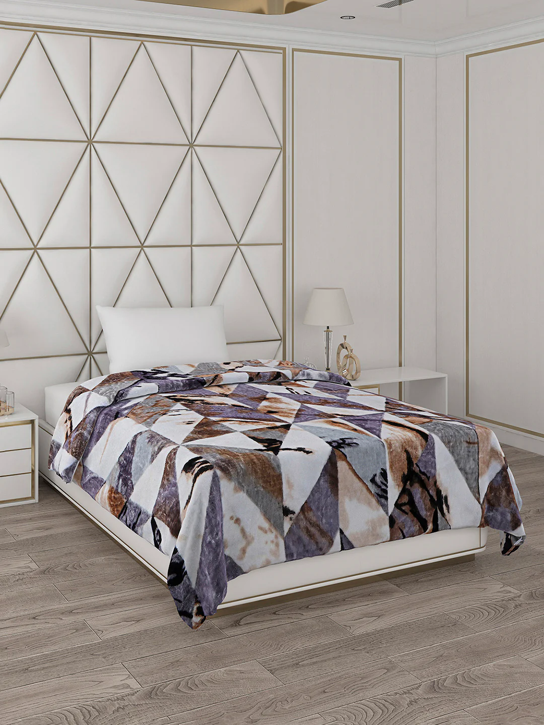 Printed Single Bed 596 GSM Blanket Everest 2 Ply (Weight 2.1 kg) - Image 2