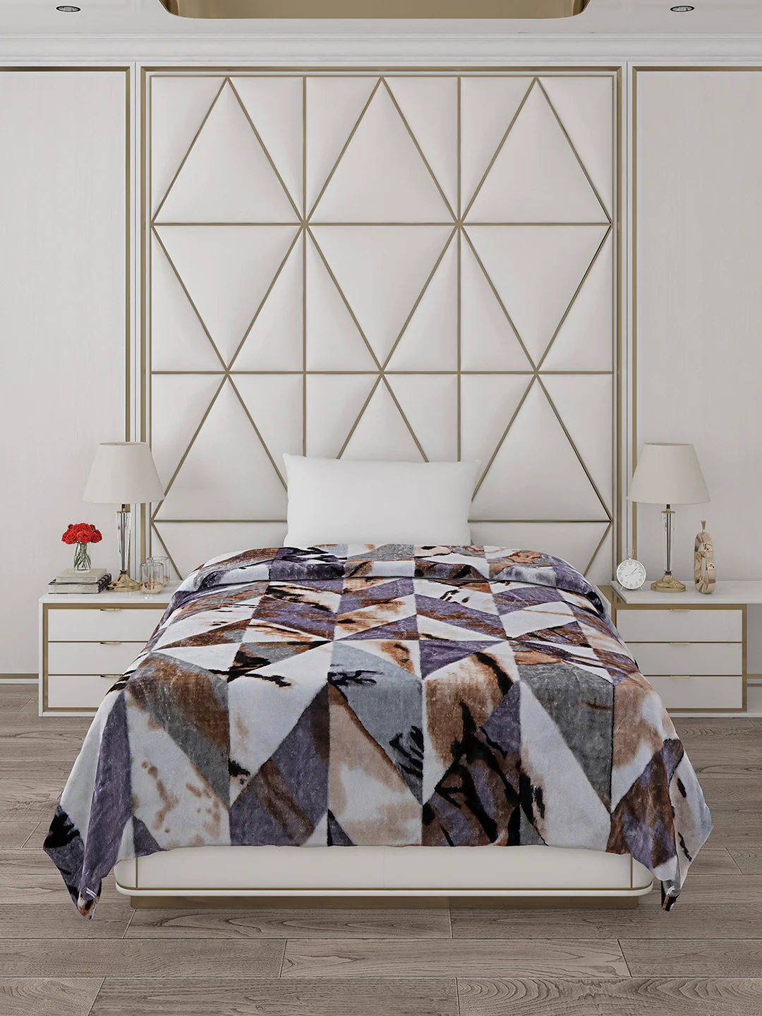 Printed Single Bed 596 GSM Blanket Everest 2 Ply (Weight 2.1 kg) - Image 3