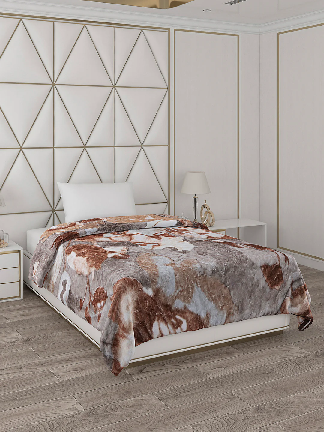 Printed Single Bed 596 GSM Blanket Everest 2 Ply (Weight 2.1 kg) - Image 2