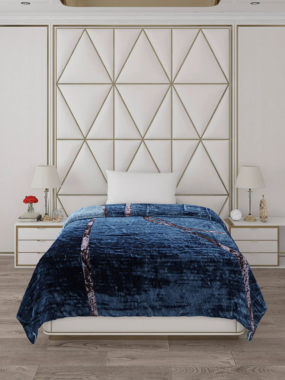 Printed Single Bed 596 GSM Blanket Everest 2 Ply (Weight 2.1 kg) - Image 3