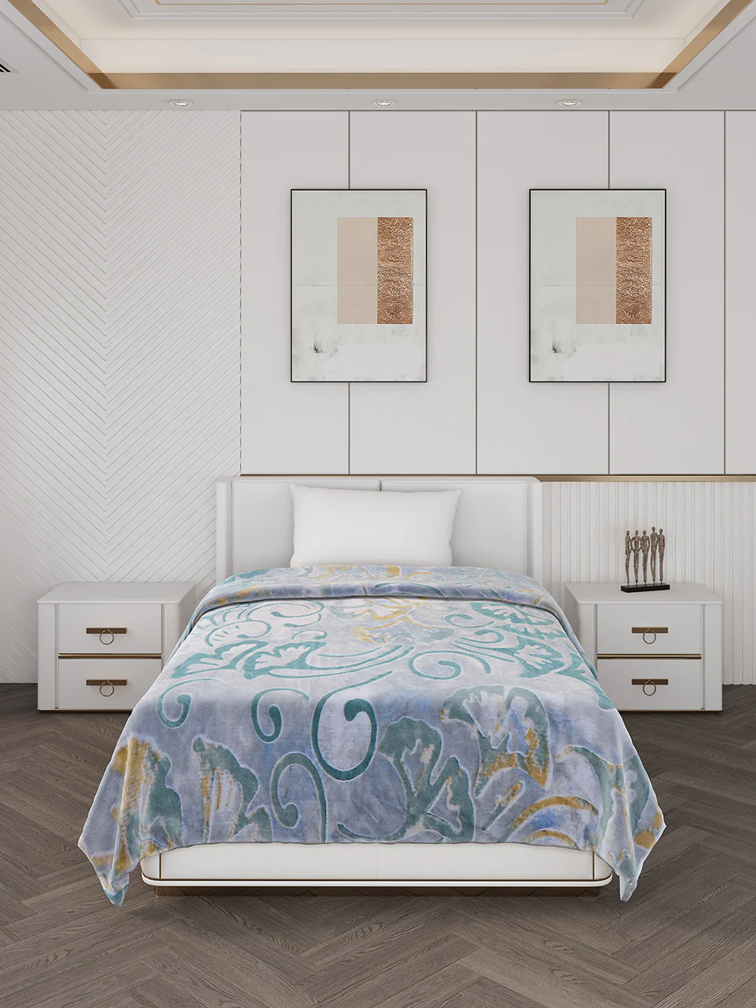 Printed Single Bed 710 GSM Blanket Ignis 2 Ply (Weight 2.5 kg) - Image 2