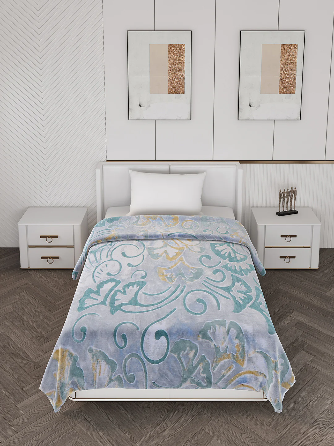 Printed Single Bed 710 GSM Blanket Ignis 2 Ply (Weight 2.5 kg) - Image 3