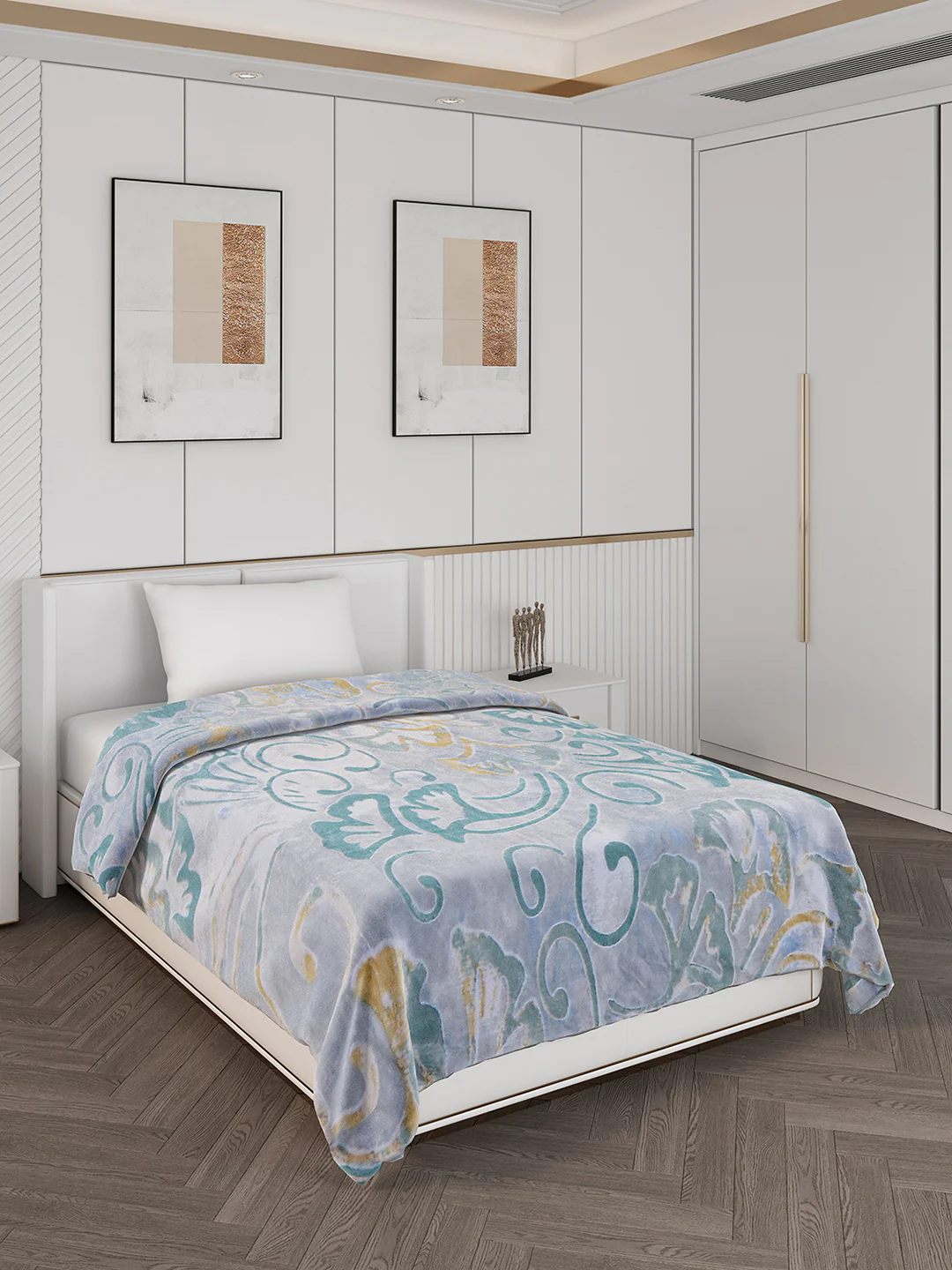 Printed Single Bed 710 GSM Blanket Ignis 2 Ply (Weight 2.5 kg) - Image 4