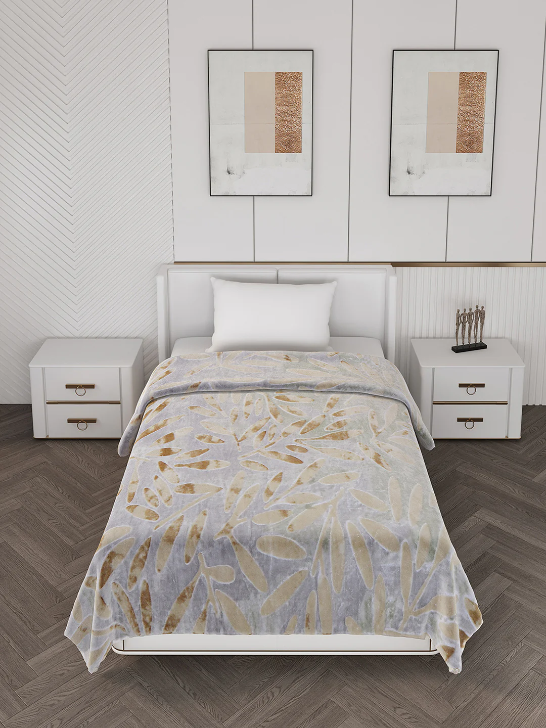 Printed Single Bed 710 GSM Blanket Ignis 2 Ply (Weight 2.5 kg) - Image 3