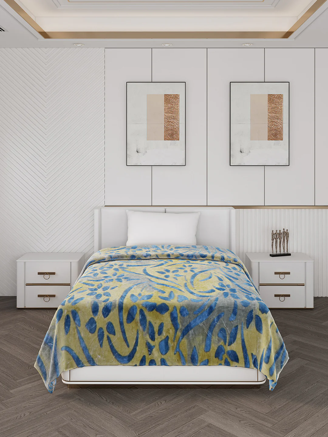 Printed Single Bed 710 GSM Blanket Ignis 2 Ply (Weight 2.5 kg) - Image 2