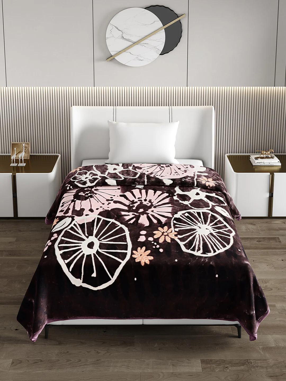 Printed Single Bed 852 GSM Blanket Allen 2 Ply (Weight 3 kg) - Image 3