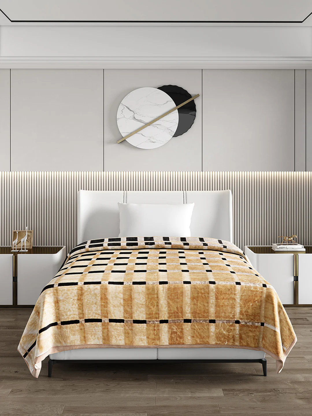Printed Single Bed 852 GSM Blanket Allen 2 Ply (Weight 3 kg) - Image 2