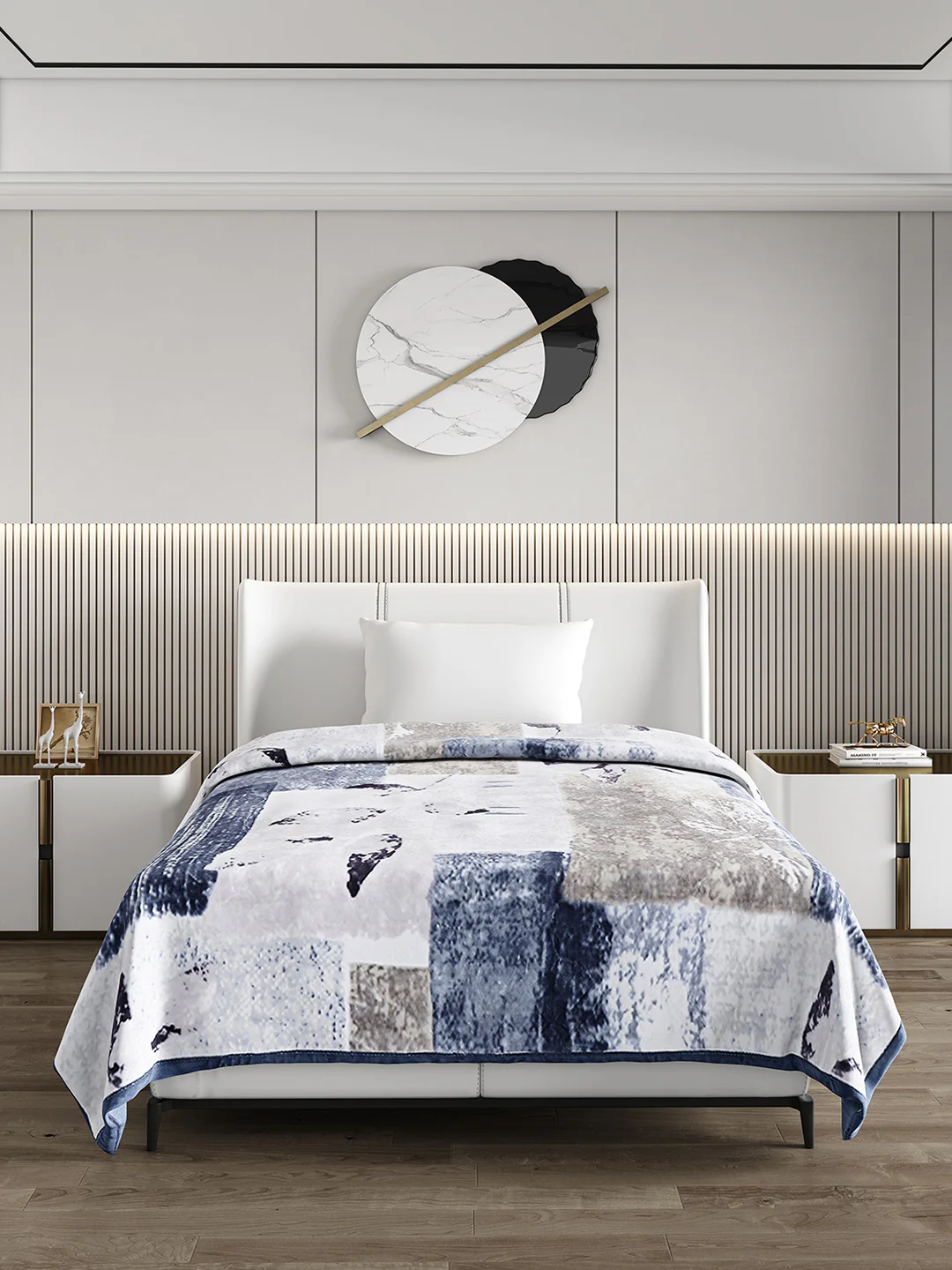 Printed Single Bed 852 GSM Blanket Allen 2 Ply (Weight 3 kg) - Image 2