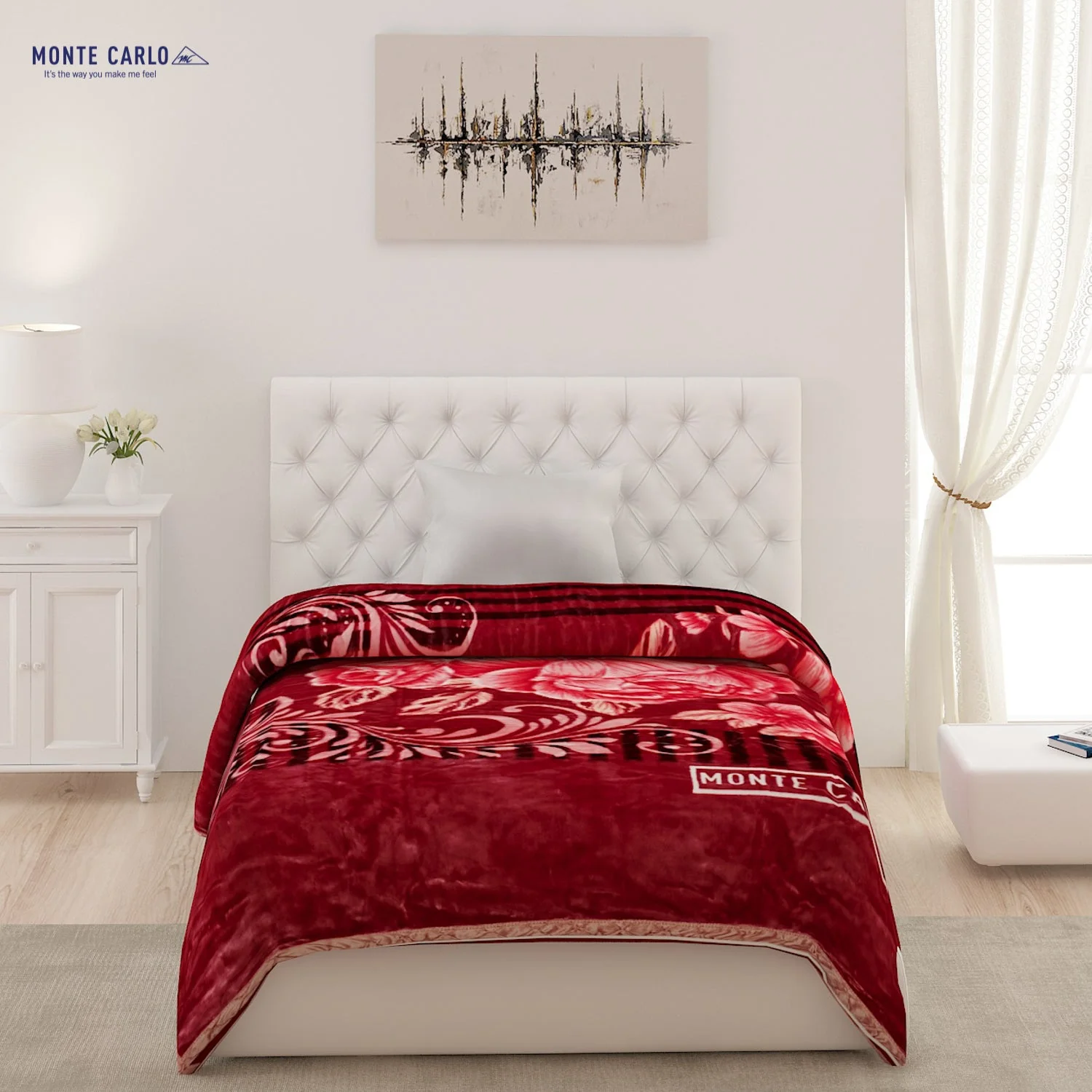 Printed Single Bed 852 GSM Blanket Shagun 2 Ply (Weight 3 kg) - Image 2