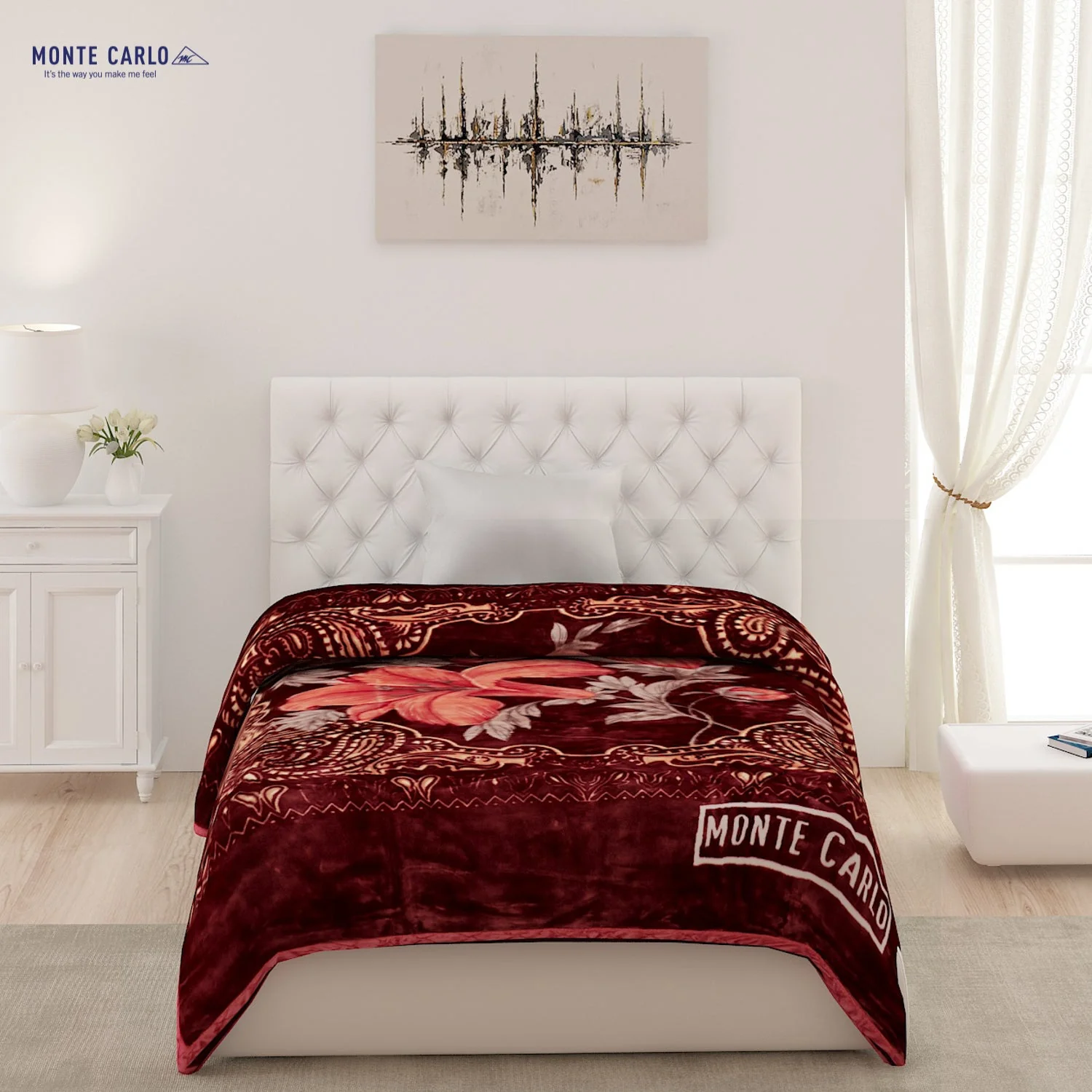 Printed Single Bed 852 GSM Blanket Shagun 2 Ply (Weight 3 kg) - Image 2