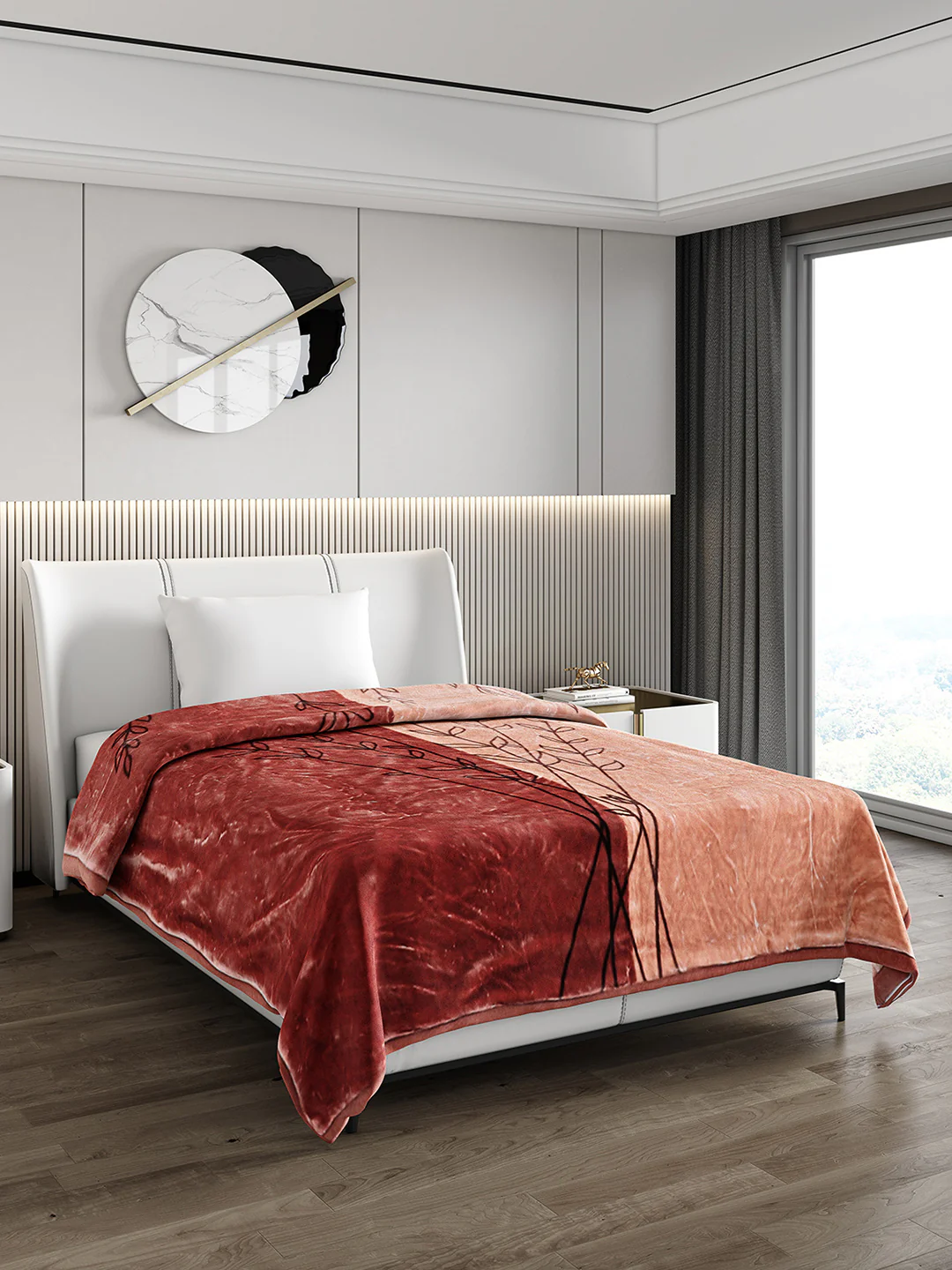Printed Single Bed 951 GSM Blanket Haze 3 Ply (Weight 3.35 kg) - Image 4