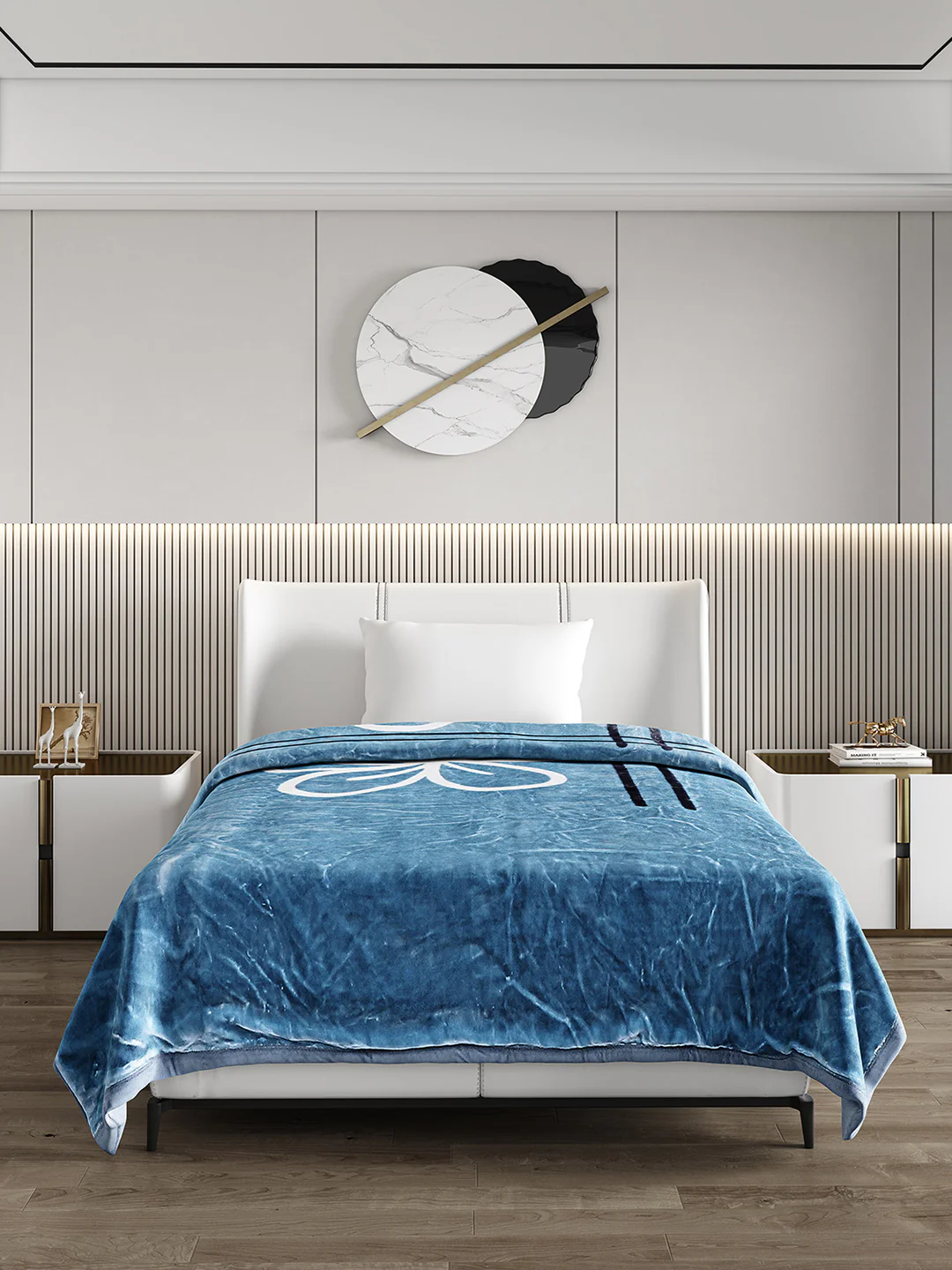 Printed Single Bed 951 GSM Blanket Haze 3 Ply (Weight 3.35 kg) - Image 2