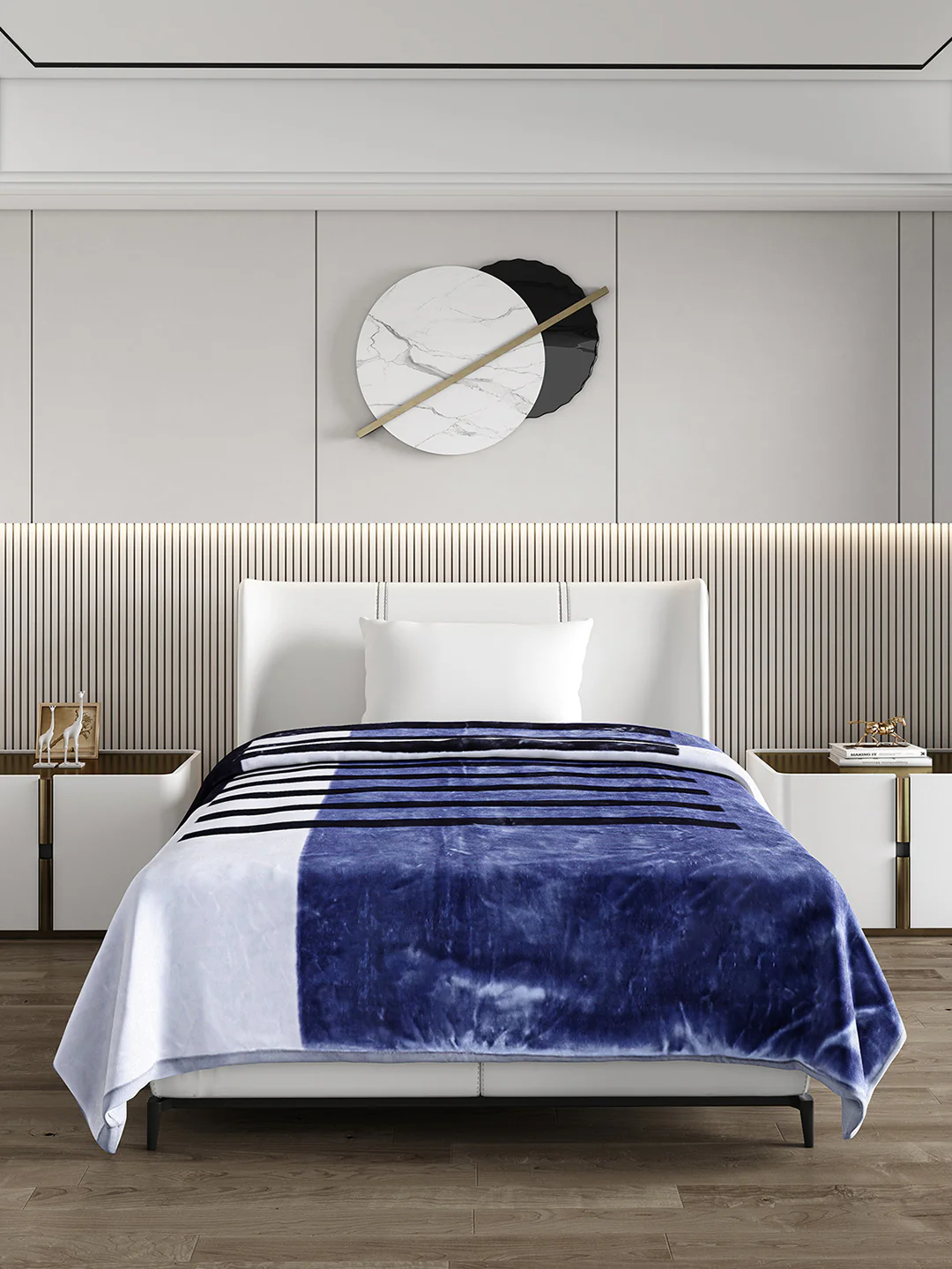Printed Single Bed 951 GSM Blanket Haze 3 Ply (Weight 3.35 kg) - Image 2
