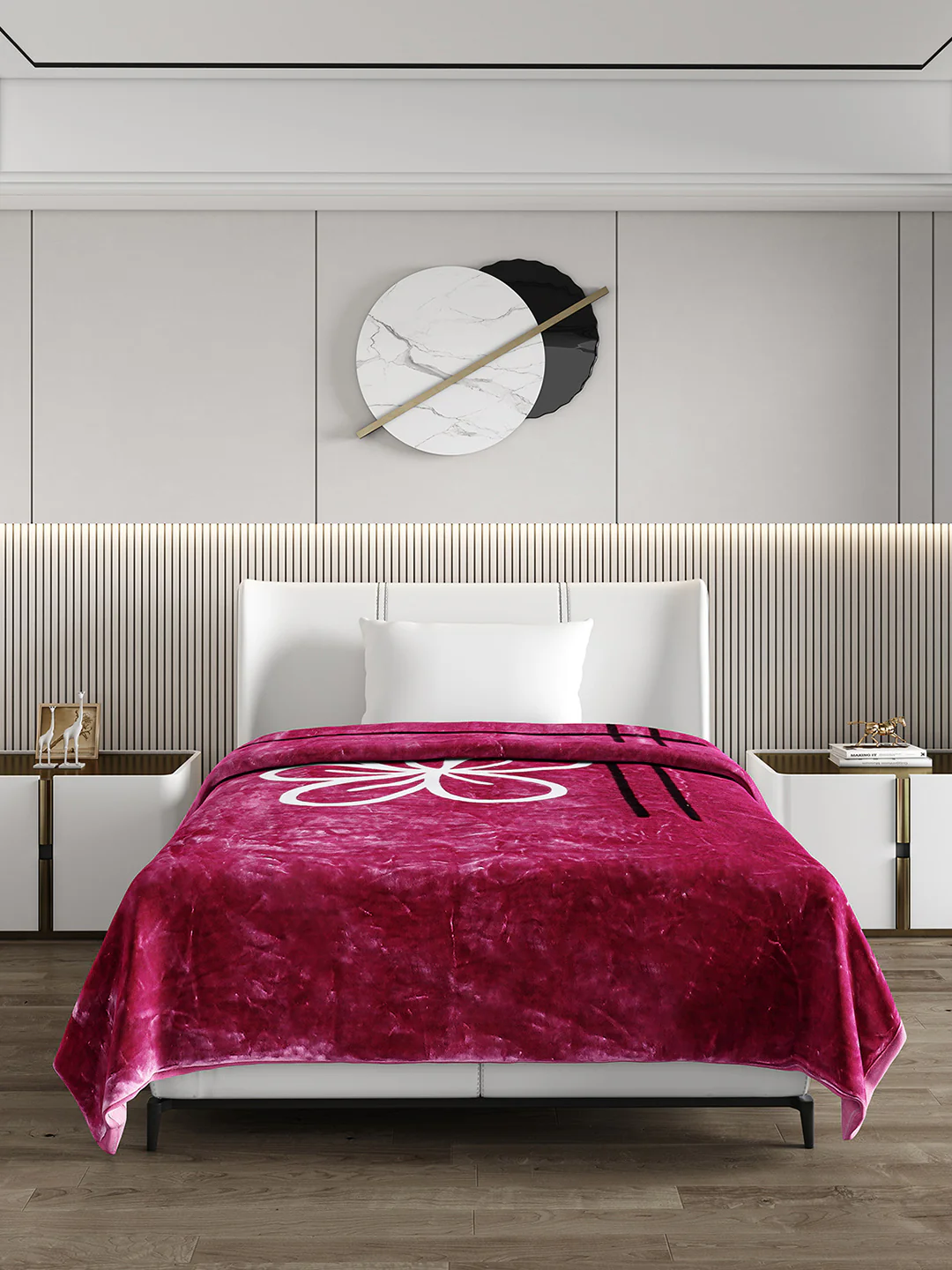 Printed Single Bed 951 GSM Blanket Haze 3 Ply (Weight 3.35 kg) - Image 2