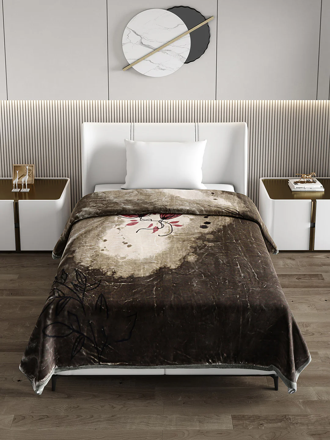 Printed Single Bed 951 GSM Blanket Haze 3 Ply (Weight 3.35 kg) - Image 3