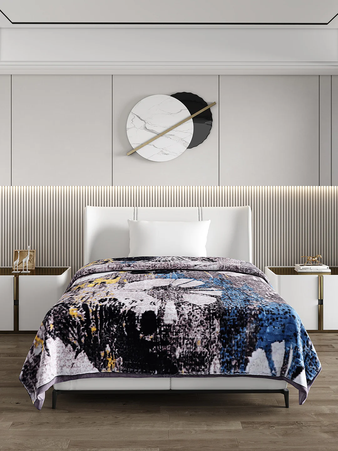 Printed Single Bed 965 GSM Blanket Marco 3 Ply (Weight 3.4 kg) - Image 2