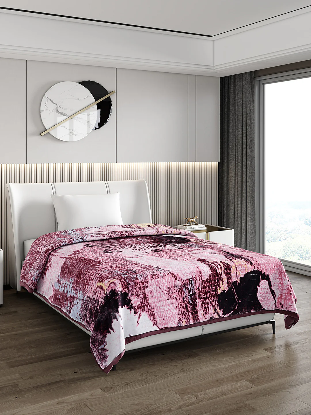 Printed Single Bed 965 GSM Blanket Marco 3 Ply (Weight 3.4 kg) - Image 4