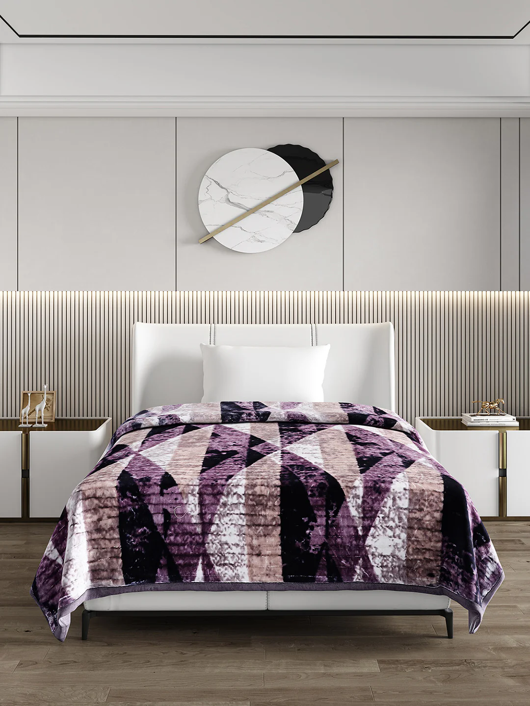 Printed Single Bed 965 GSM Blanket Marco 3 Ply (Weight 3.4 kg) - Image 2