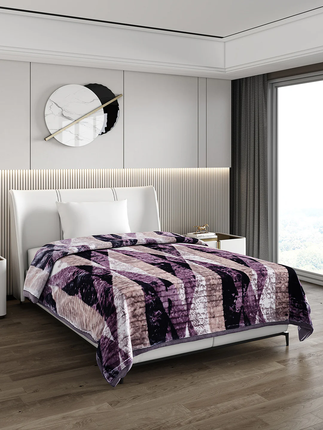 Printed Single Bed 965 GSM Blanket Marco 3 Ply (Weight 3.4 kg) - Image 4