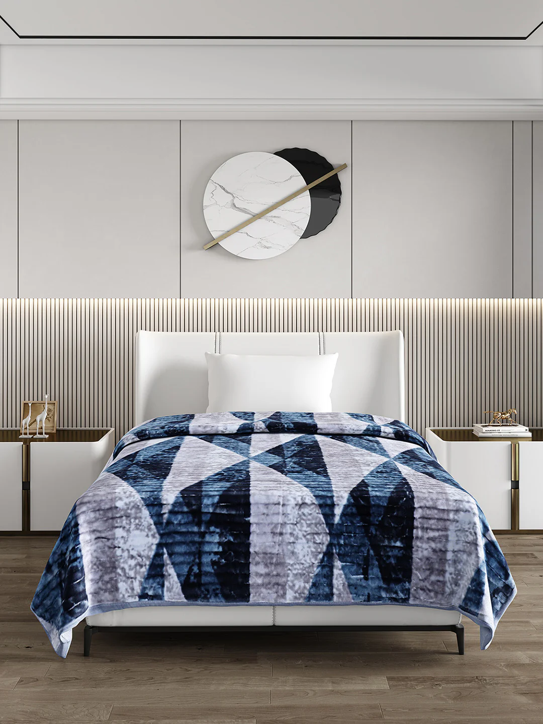 Printed Single Bed 965 GSM Blanket Marco 3 Ply (Weight 3.4 kg) - Image 2