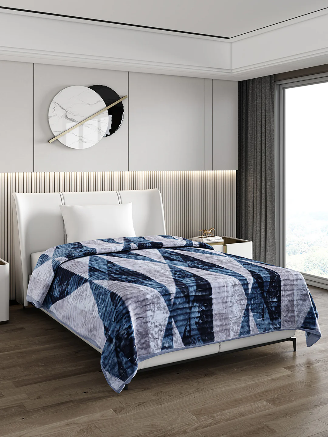 Printed Single Bed 965 GSM Blanket Marco 3 Ply (Weight 3.4 kg) - Image 4