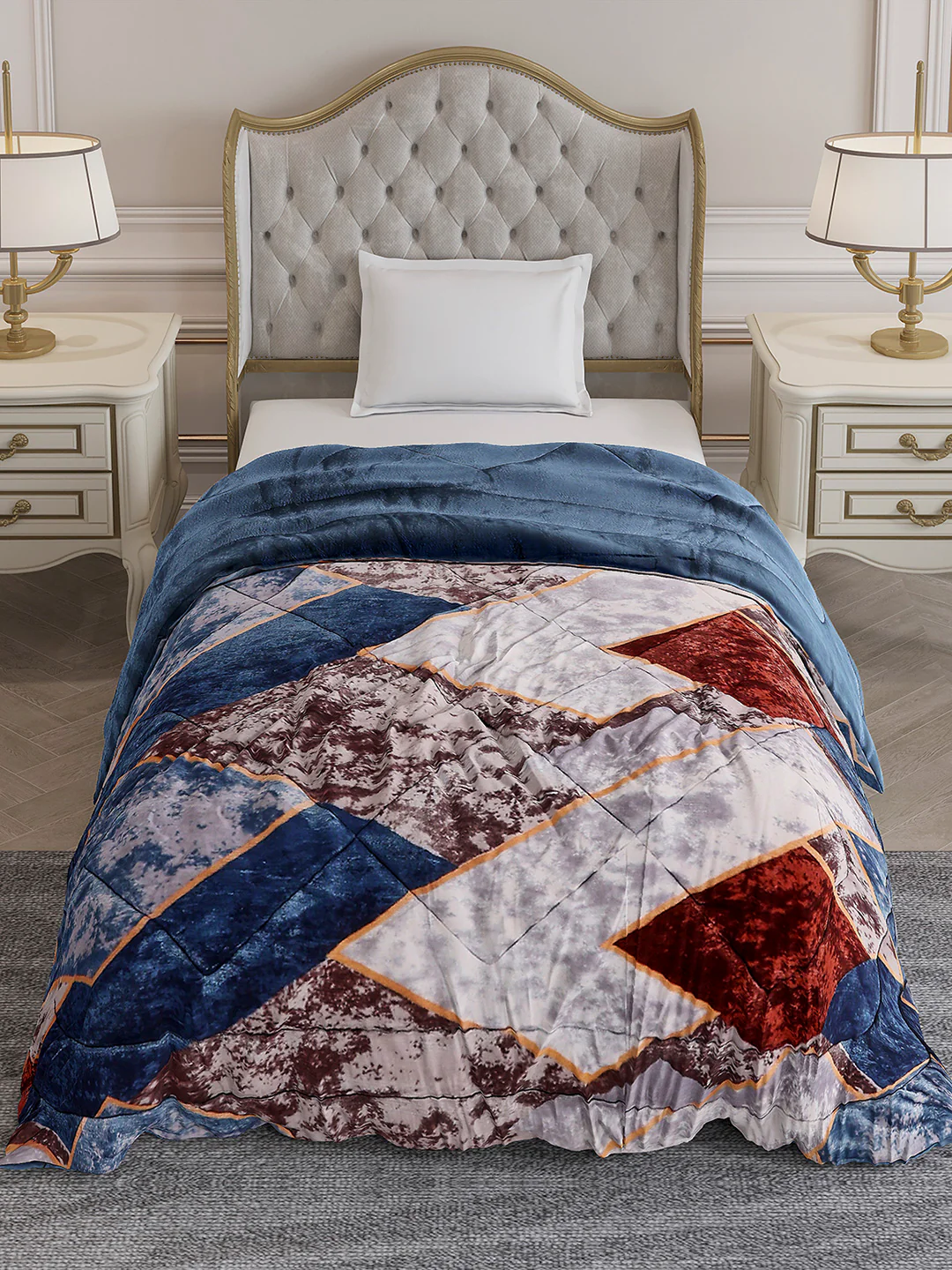 Printed Single Bed 966 GSM Comforter for Winter - (Teresa) - Image 3