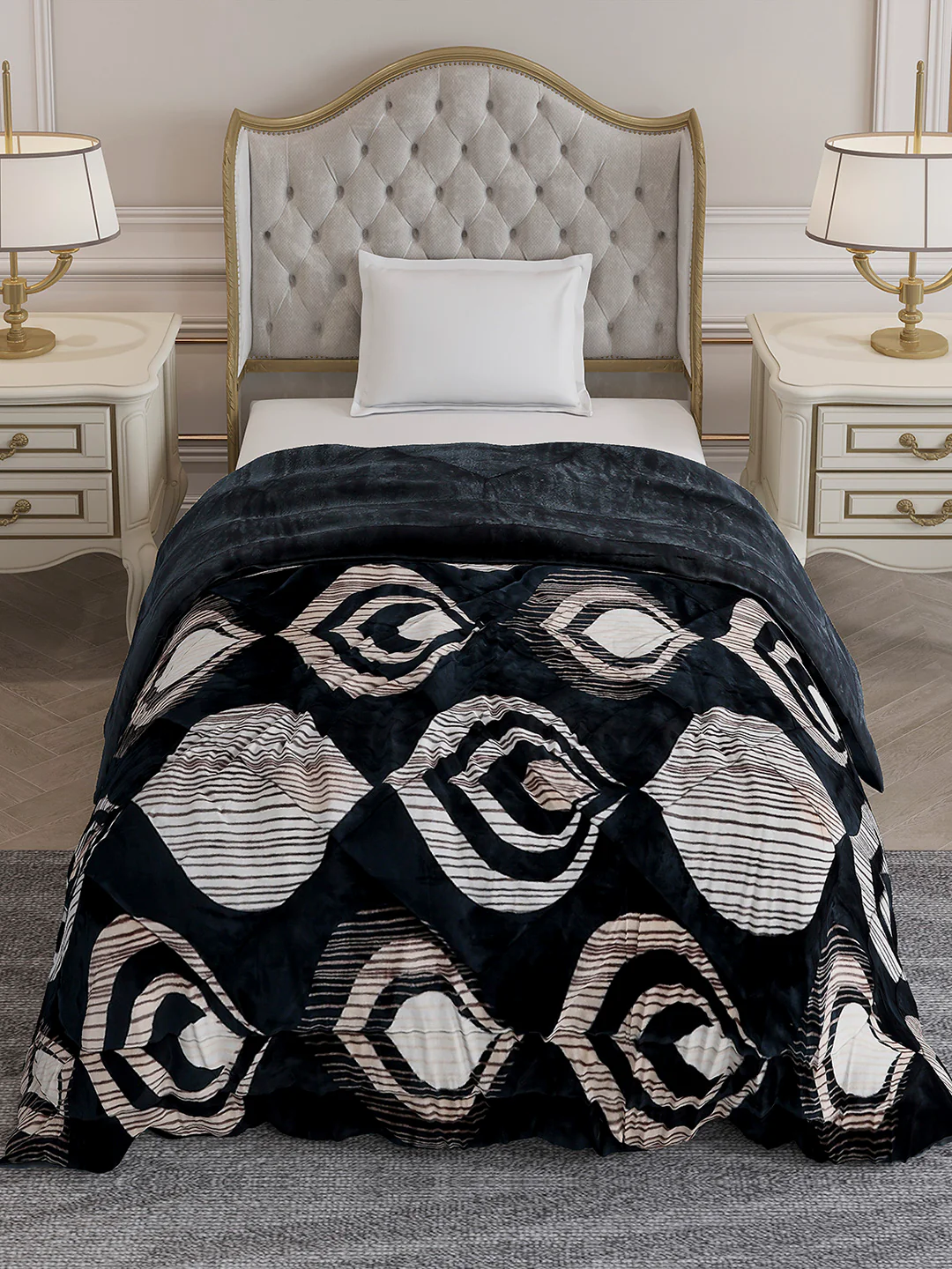 Printed Single Bed 966 GSM Comforter for Winter - (Teresa) - Image 3