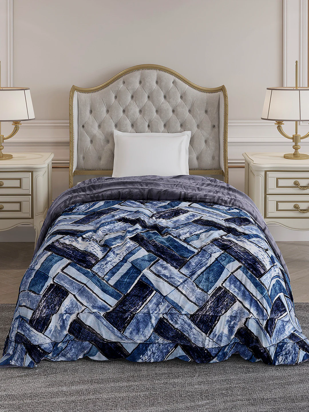 Printed Single Bed 992 GSM Comforter for Winter - (James) - Image 2