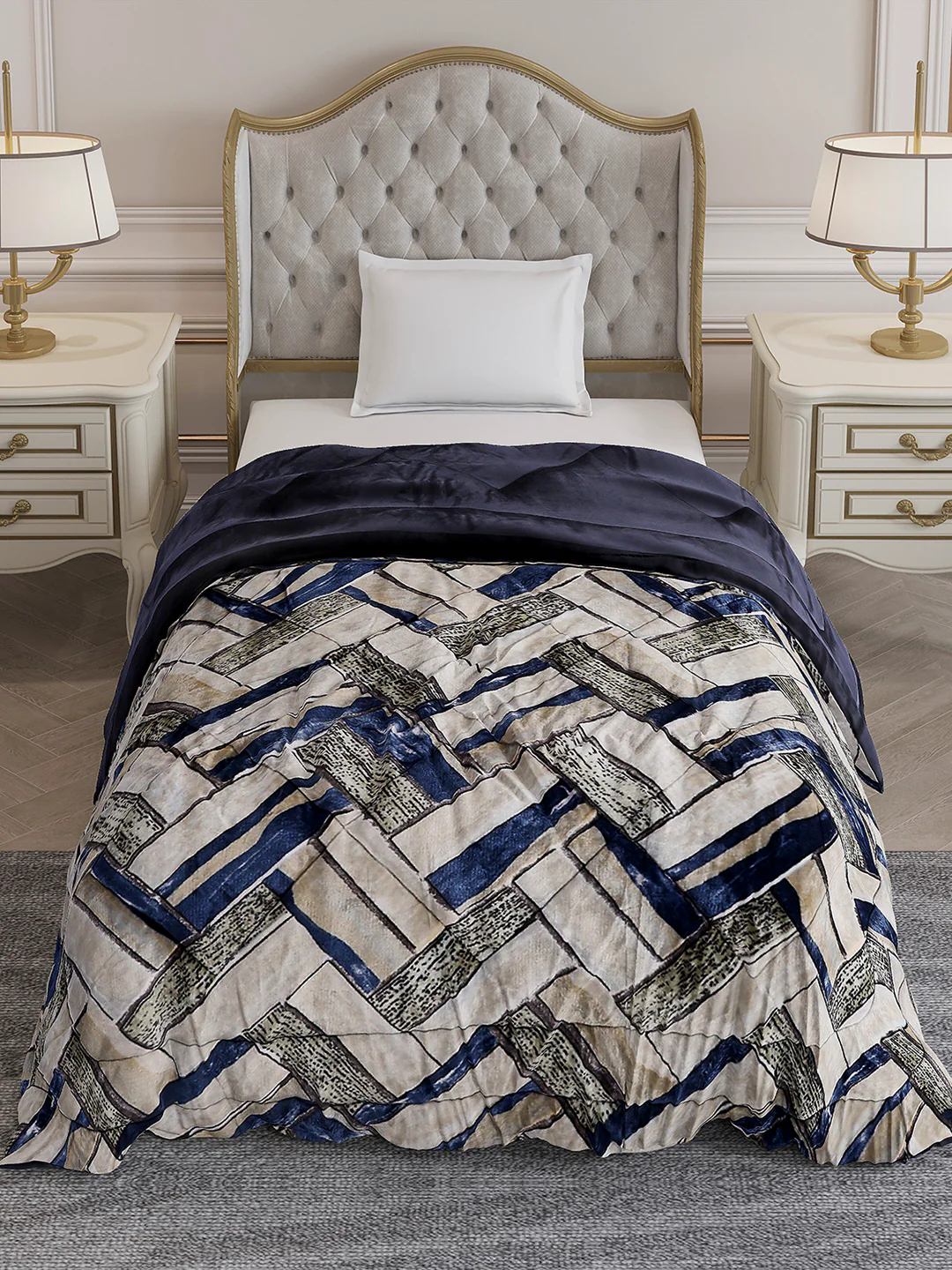 Printed Single Bed 992 GSM Comforter for Winter - (James) - Image 3