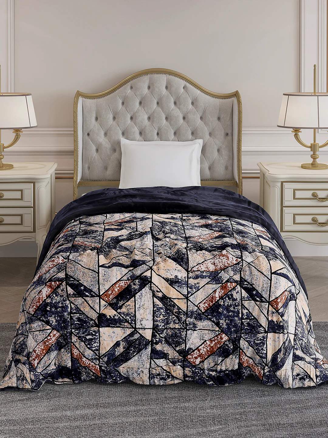 Printed Single Bed 992 GSM Comforter for Winter - (James) - Image 2