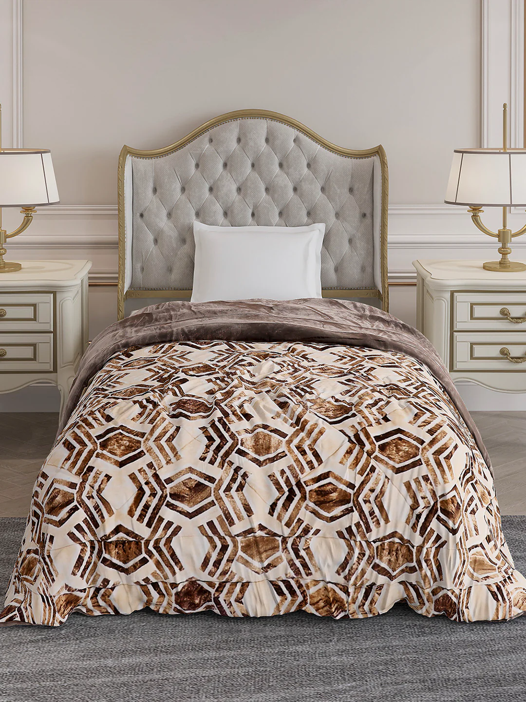 Printed Single Bed 992 GSM Comforter for Winter - (James) - Image 2