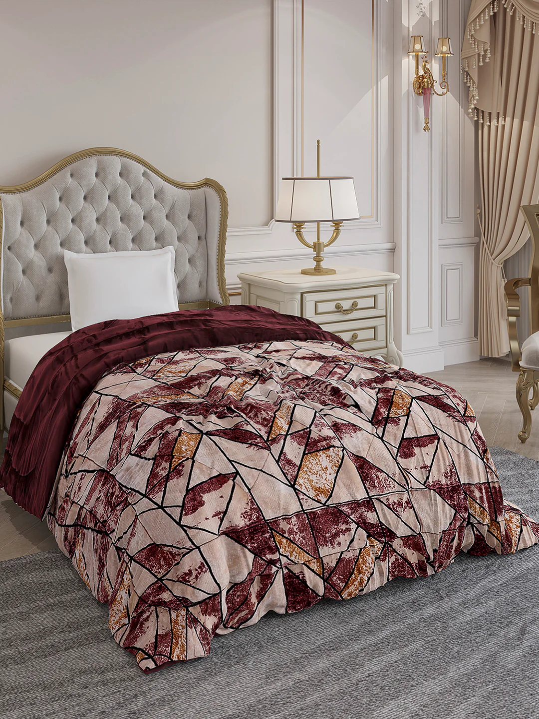 Printed Single Bed 992 GSM Comforter for Winter - (James) - Image 4