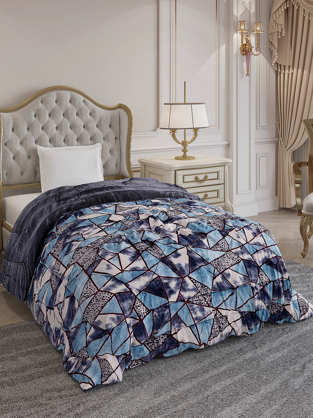 Printed Single Bed 992 GSM Comforter for Winter - (James) - Image 4