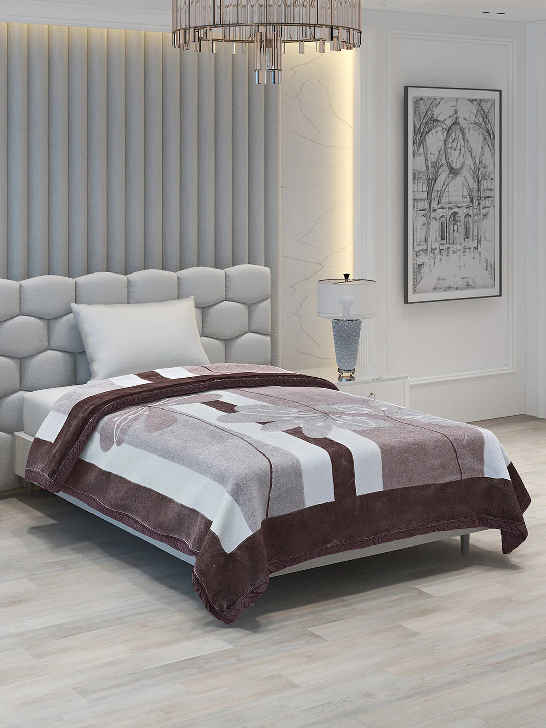 Printed Single Bed 994 GSM Blanket Joseph 2 Ply (Weight 3.5 kg) - Image 4
