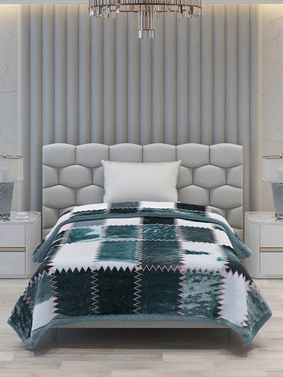 Printed Single Bed 994 GSM Blanket Joseph 2 Ply (Weight 3.5 kg) - Image 2