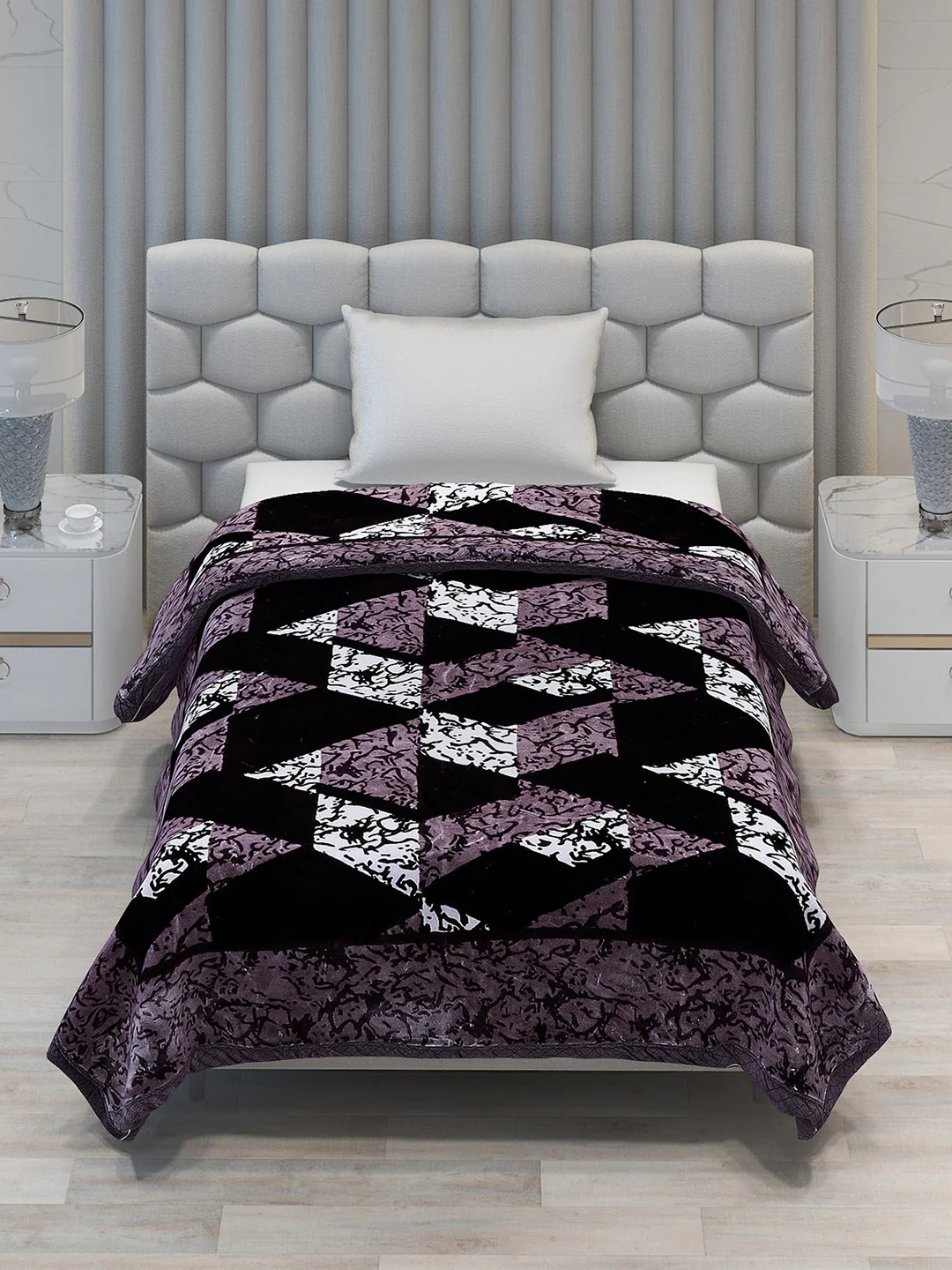Printed Single Bed 994 GSM Blanket Joseph 2 Ply (Weight 3.5 kg) - Image 3