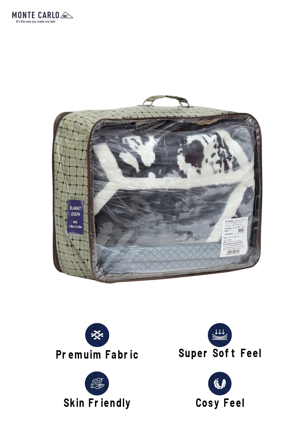Printed Single Bed 994 GSM Blanket Joseph 2 Ply (Weight 3.5 kg) - Image 8