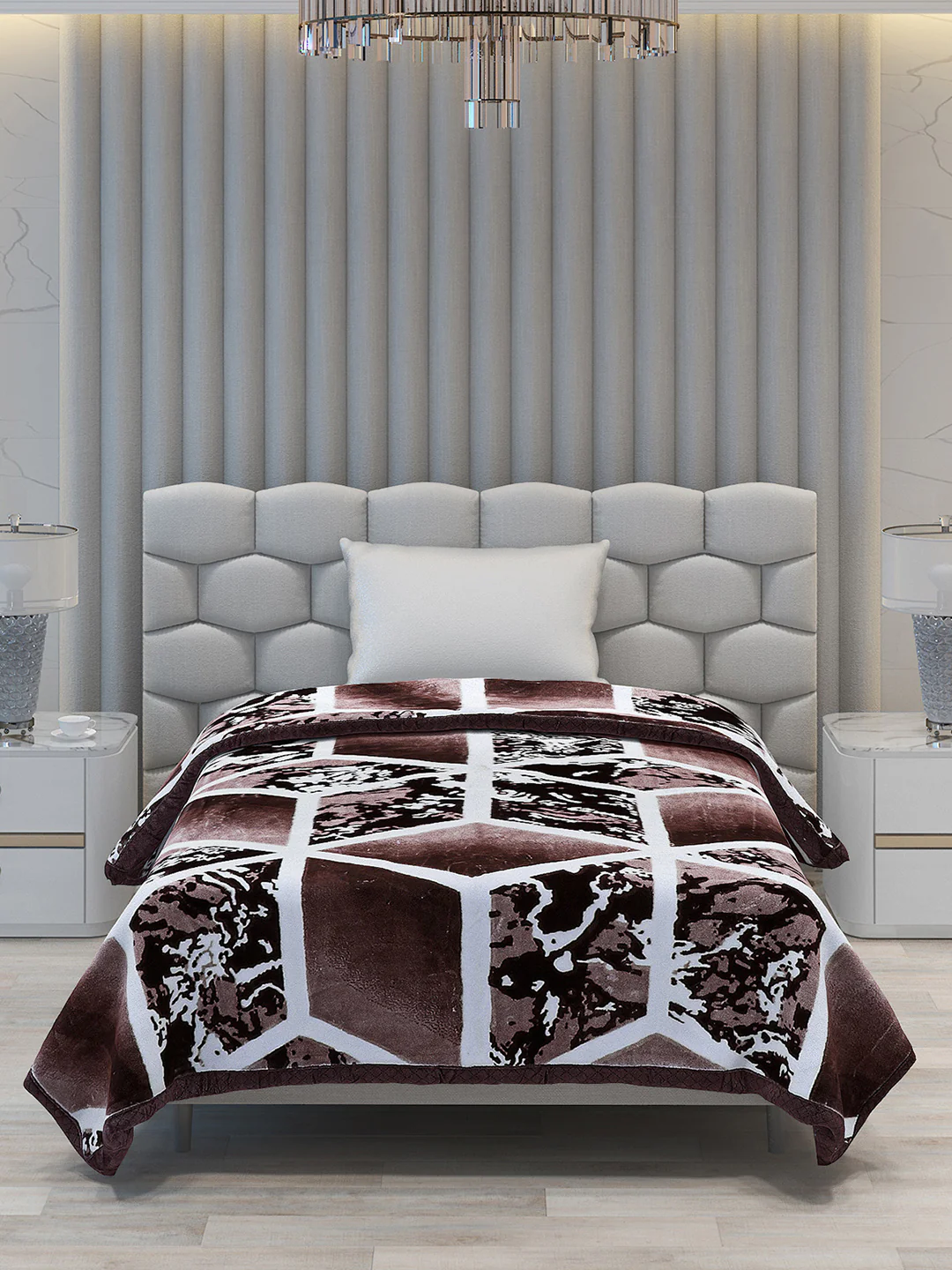 Printed Single Bed 994 GSM Blanket Joseph 2 Ply (Weight 3.5 kg) - Image 2
