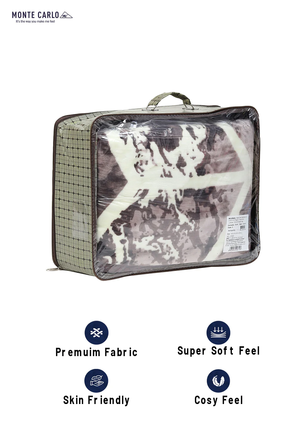 Printed Single Bed 994 GSM Blanket Joseph 2 Ply (Weight 3.5 kg) - Image 8
