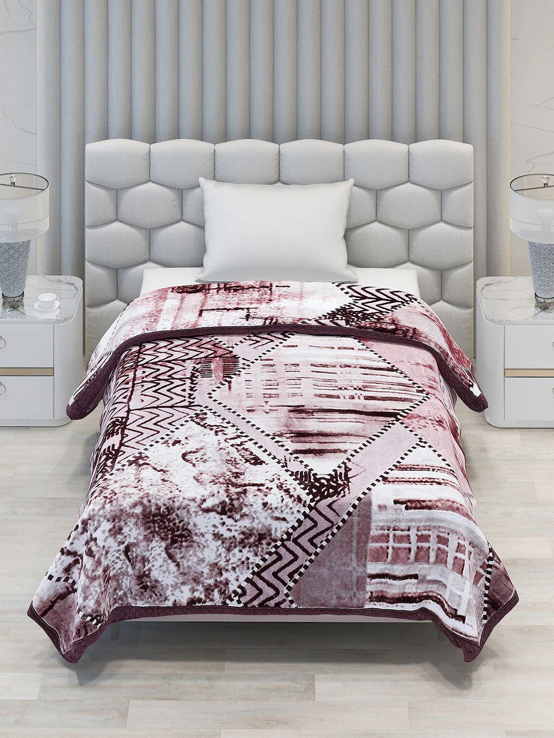 Printed Single Bed 994 GSM Blanket Joseph 2 Ply (Weight 3.5 kg) - Image 3