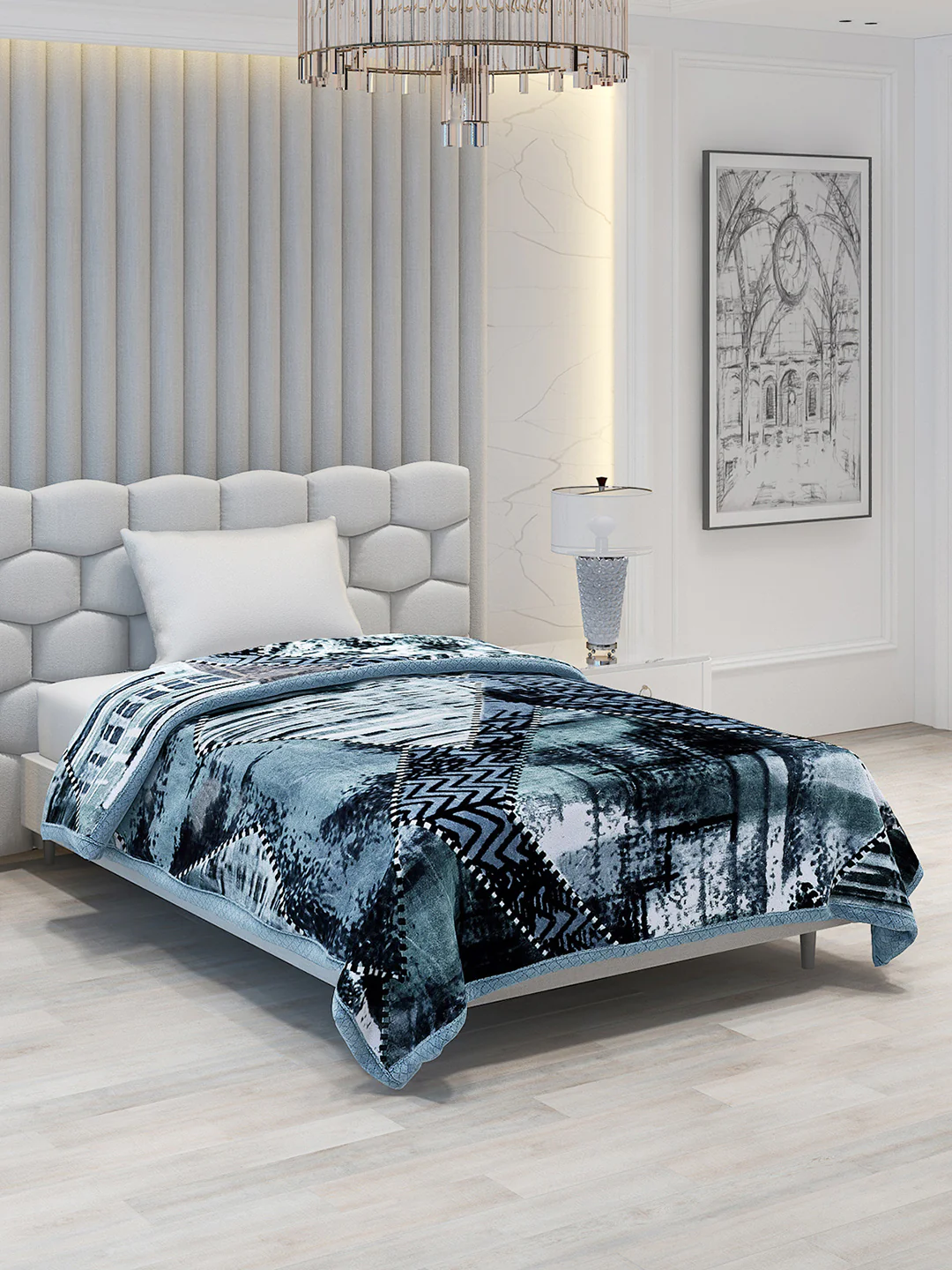 Printed Single Bed 994 GSM Blanket Joseph 2 Ply (Weight 3.5 kg) - Image 4