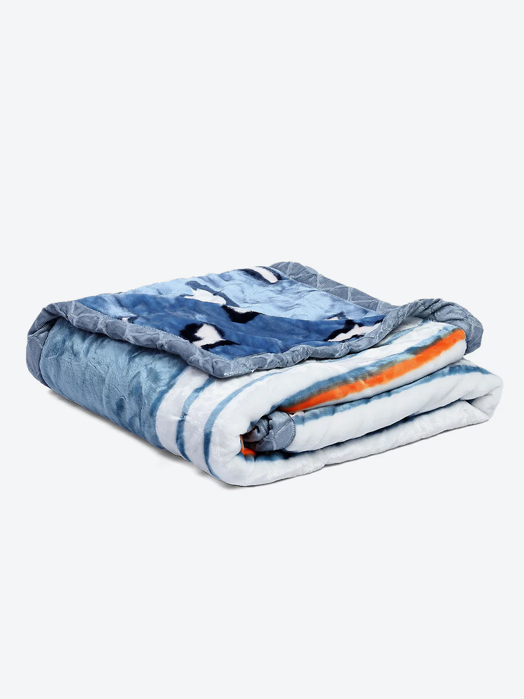 Printed Single Bed Reversible Blanket 2 Ply, 511 GSM, 1.8 kg (New Diamond) - Image 7