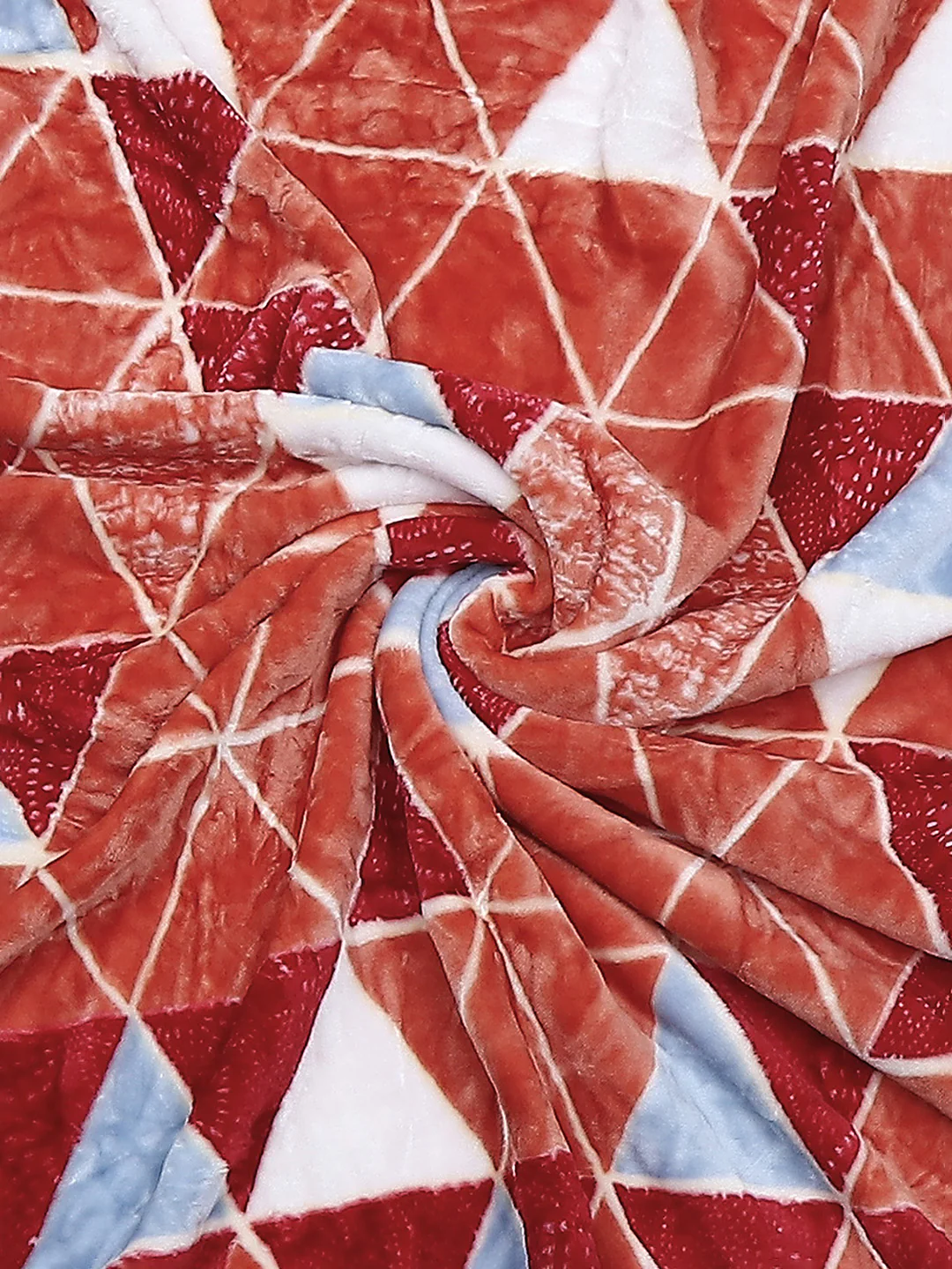 Printed Single Bed Reversible Blanket 2 Ply, 511 GSM, 1.8 kg (New Diamond) - Image 9