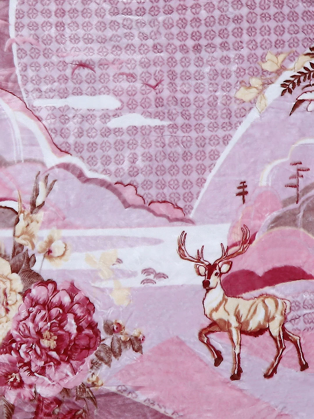 Printed Single Bed Reversible Blanket 2 Ply, 511 GSM, 1.8 kg (New Diamond) - Image 8
