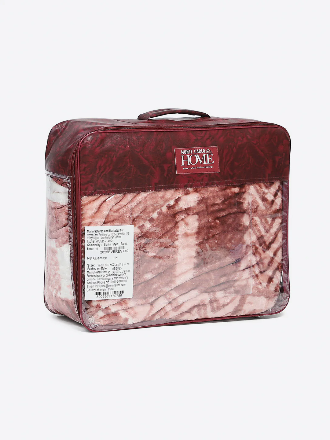 Printed Single Bed Reversible Blanket 2 Ply, 597 GSM, 2.1 kg (Everest) - Image 8